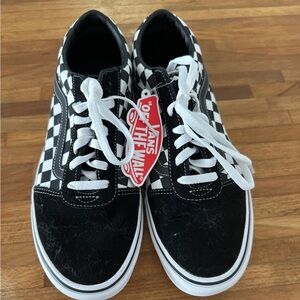Vans Kids Black and White Checkered Sneakers
